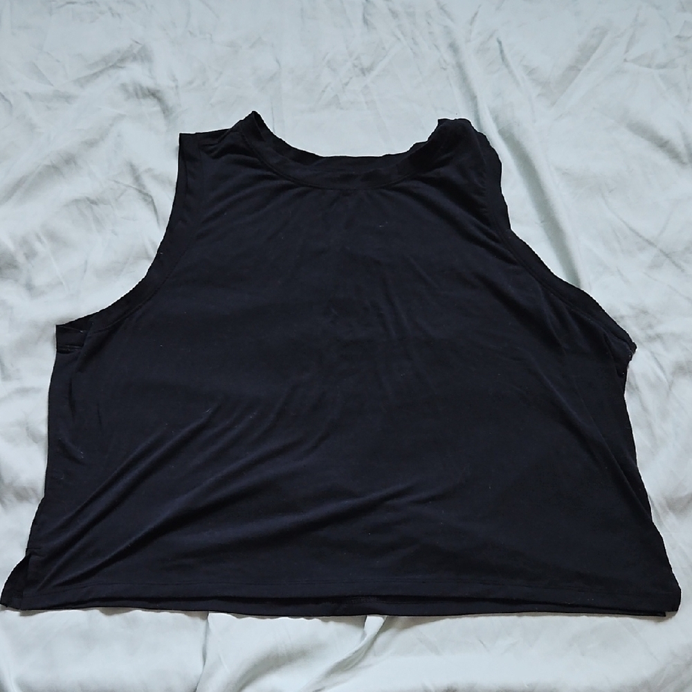 All in Motion Black Cropped Tank Top for Women, Size XL